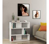 Decortie 3-tier Shelf Display Unit 29.6X93.6X89Cm Particleboard, White, White
