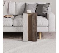 Decortie Muju' Modern C Shape Side Table Multipurpose H 57cm in Brown | Size: 1 Pack Decortie Brown 1 Pack