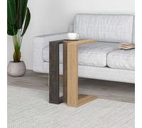 Decortie Muju' Modern C Shape Side Table Multipurpose H 57cm in Dark Brown | Size: 1 Pack Decortie Dark Brown 1 Pack