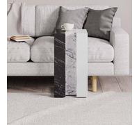 Decortie Muju' Modern C Shape Side Table Multipurpose H 57cm in Jet Black | Size: 1 Pack Decortie Jet Black 1 Pack