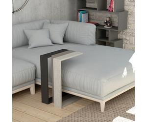 Decortie Muju Modern C Shape Table Anthracite Grey Mocha Grey Ancient White Multipurpose H 57Cm
