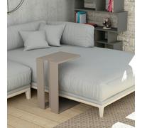 Decortie Muju Modern C Shape Table Mocha Grey Multipurpose H 57Cm