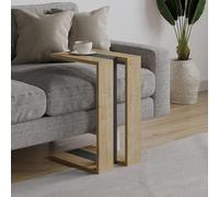 Decortie Muju Modern C Shape Table Oak Anthracite Grey Oak Multipurpose H 57Cm