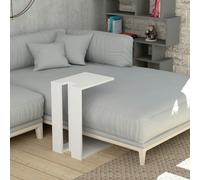 Decortie Muju Modern C Shape Table White Multipurpose H 57Cm