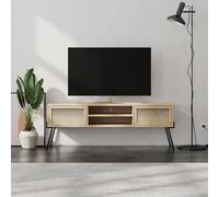 Decortie Naive' Modern TV Unit Multimedia Centre 140cm in Natural | Size: 1 Pack Decortie Natural 1 Pack