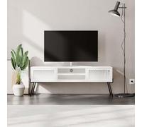 Decortie Naive' Modern TV Unit Multimedia Centre 140cm in White | Size: 1 Pack Decortie White 1 Pack