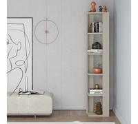 Nati' Tall Corner Bookcase Modern Shelving Unit 161cm Decortie Beige 1 Pack