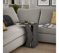 Naze' Modern C Shape Table Multipurpose H 57cm Decortie Dark Grey 1 Pack