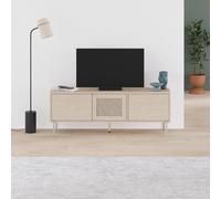 Decortie New Inca' Modern TV Stand Unit 140cm for 50" TVs in Light Oak | Size: 1 Pack Decortie Light Oak 1 Pack