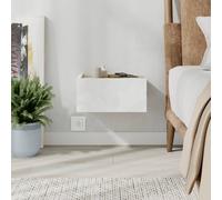 Decortie Onda' Floating Bedside Table with Drawer Underneath LED Light in White | Size: 1 Pack Decortie White 1 Pack