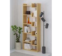 Oppa' Modern Bookcase Display Unit 162.4cm Tall Decortie Dark Grey 1 Pack
