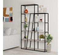 Decortie Pal Modern Bookcase Display Unit Room Separator Mocha Grey Tall 178Cm