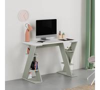 Decortie Papillon' Modern Working Desk with Integrated Mini Storage Shelves | Size: 1 Pack Decortie Multicolor 1 Pack