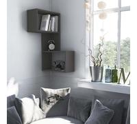 Decortie Part' 3-Tier Wall Mounted Corner Shelf Organizer 82cm in Dark Grey | Size: 1 Pack Decortie Dark Grey 1 Pack