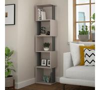Decortie Piri Mocha Grey-Anthracite Grey 5 Tier Tall Freestanding Bookcase Shelving Unit (H) 161Cm