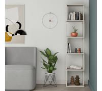 Piri' Modern Bookcase Display Unit 161cm Decortie Light Sand 1 Pack