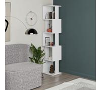 Piri' Modern Bookcase Display Unit 161cm Decortie White 2 Pack