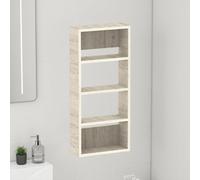 Decortie Rafina 4 Tier Wall Mounted Shelf Unit Travertine 40 X 15 X 90 Cm