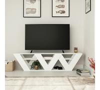 Decortie Ralla Modern TV Unit with Shelves 65" 158cm - White