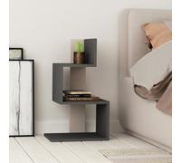 Decortie Rosie Modern 3-Tier Side End Table 42Cm Multipurpose Storage Anthracite Grey Living Room H 72Cm