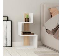 Decortie Bedside, End Table Shelves 30X42X72Cm Particleboard White, Multi