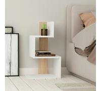 Decortie Rosie Modern 3 Tier Side Table Multipurpose End Table White Oak 72Cm