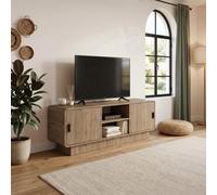 Decortie Rovel TV Unit for TVs up to 55in Natural Oak 140 x 39 x 50 cm, Brown