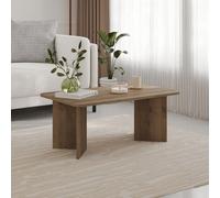 Decortie 'Sam' Modern Radius Rectangular Coffee Table 100cm in Dark Brown | Size: 1 Pack Decortie Dark Brown 1 Pack