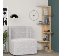 Decortie Saso' Modern Corner Bookcase Display Unit 141cm in Natural | Size: 1 Pack Decortie Natural 1 Pack