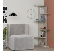 Saso' Modern Corner Bookcase Display Unit 141cm Decortie Beige 1 Pack