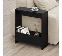 Simpi' Modern Side Table with 2 Tiers 60cm Decortie True Black 1 Pack
