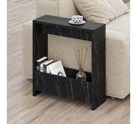 Decortie Simpi' Modern Side Table with 2 Tiers 60cm in Jet Black | Size: 1 Pack Decortie Jet Black 1 Pack