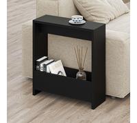 Decortie Simpi' Modern Side Table with 2 Tiers 60cm in True Black | Size: 1 Pack Decortie True Black 1 Pack