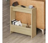 Simpi' Modern Side Table with 2 Tiers 60cm Decortie Natural 1 Pack