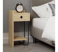 Decortie Sirius' Modern Bedside Table Left Module 32cm Width in Natural | Size: 1 Pack Decortie Natural 1 Pack