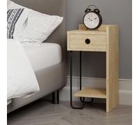 Decortie Sirius' Modern Bedside Table Right Module 32cm Width in Natural | Size: 1 Pack Decortie Natural 1 Pack