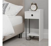Decortie Bedside Table Right Module 30X32X61Cm 1-drawer Particleboard White, White