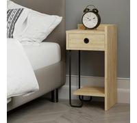 Decortie Sirius Modern Bedside Table Right Module Width 32cm - Oak