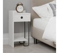 Decortie Bedside Table Left Module 30X32X61Cm 1-drawer Particleboard White, White