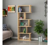 Decortie Tapi Modern Bookcase Display Unit Natural Oak Effect Tall 159Cm