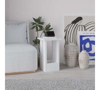 Decortie Side Modern End Table 30X30X50.5Cm Particleboard White, White