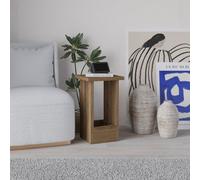 Decortie Tasos Modern Slim Side End Coffee Table 30Cm Particle Board Legs Dark Oak Effect Living Room H 50.5Cm