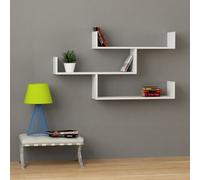 Decortie Tibet' Wall-Mounted Bookcase Display Unit 120cm Wide in White | Size: 1 Pack Decortie White 1 Pack