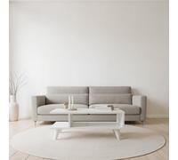 Decortie Titus Modern Coffee Table 80Cm Open Storage Shelf White Living Room Centre Table