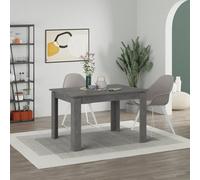 Decortie Tolmen Dining Table Rectangular Extendable Table For 4 Seater Contemporary Kitchen Table 120Wcm Living Room, Retro Grey