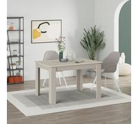 Decortie Tolmen Dining Table Rectangular Extendable Table For 4 Seater Contemporary Kitchen Table 120Wcm Living Room, Sandstone
