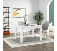 Decortie Tolmen' Extendable Dining Table 120cm 4 Seater in White | Size: 2 Pack Decortie White 2 Pack