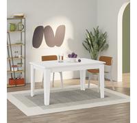 Decortie Tolmen' Extendable Dining Table 140cm 4 Seater in White | Size: 2 Pack Decortie White 2 Pack