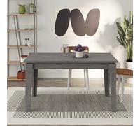 Decortie Tolmen Dining Table Rectangular Extendable Table Up To 6 Seater Contemporary Kitchen Table 140Wcm Living Room, Retro Grey
