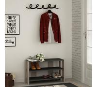 Decortie Tono Shoe Rack Storage Cabinet Organiser Hanger Anthracite Grey Mocha Grey
